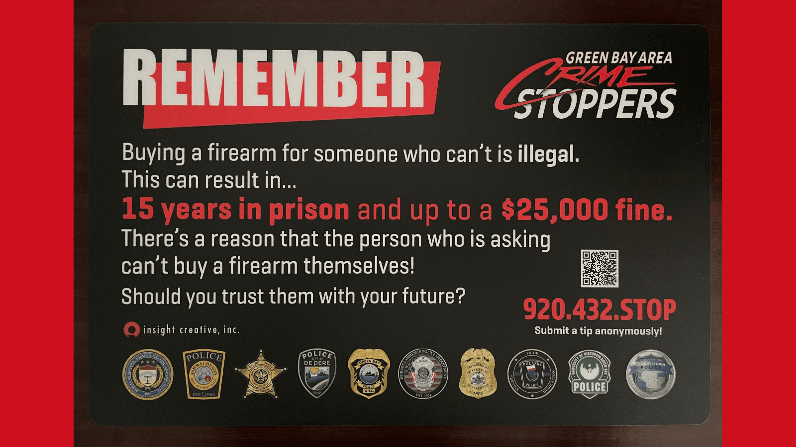 Brown County partners with ATF and Crime Stoppers to deter illegal firearm purchases