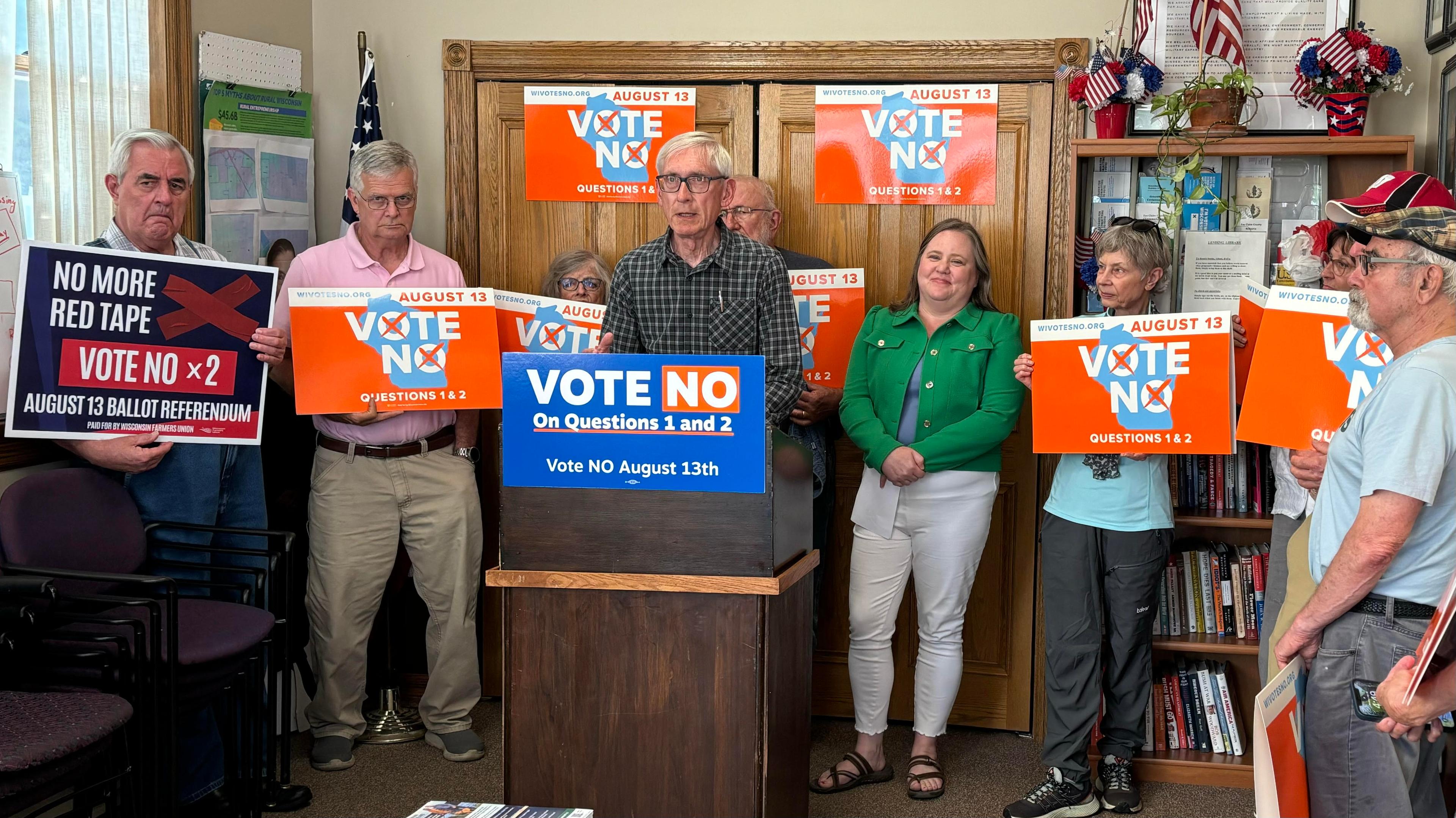 Governor Evers Urges “No” Vote on Ballot Questions in Eau Claire