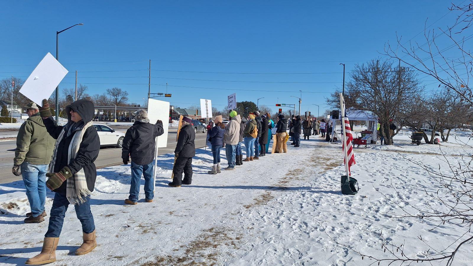 ‘ICE Out’ protest grows in Wisconsin Rapids