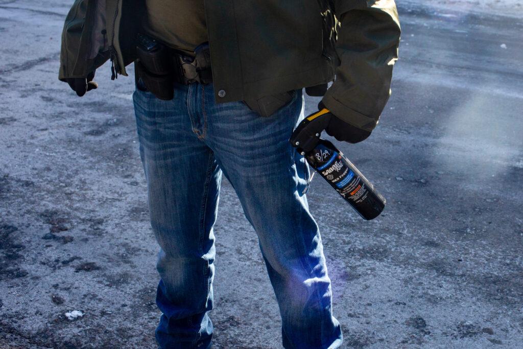 A Minnesota protester threw a snowball. Feds responded with tear gas, pepper balls