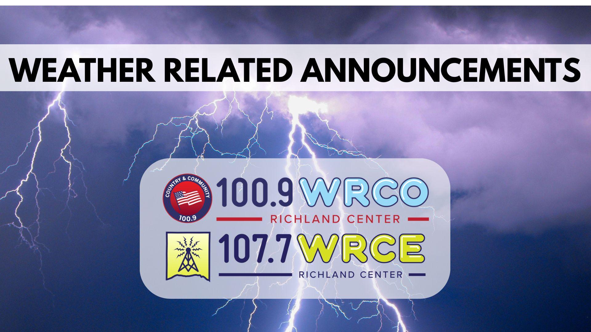 Weather related announcements for Southwest Wisconsin