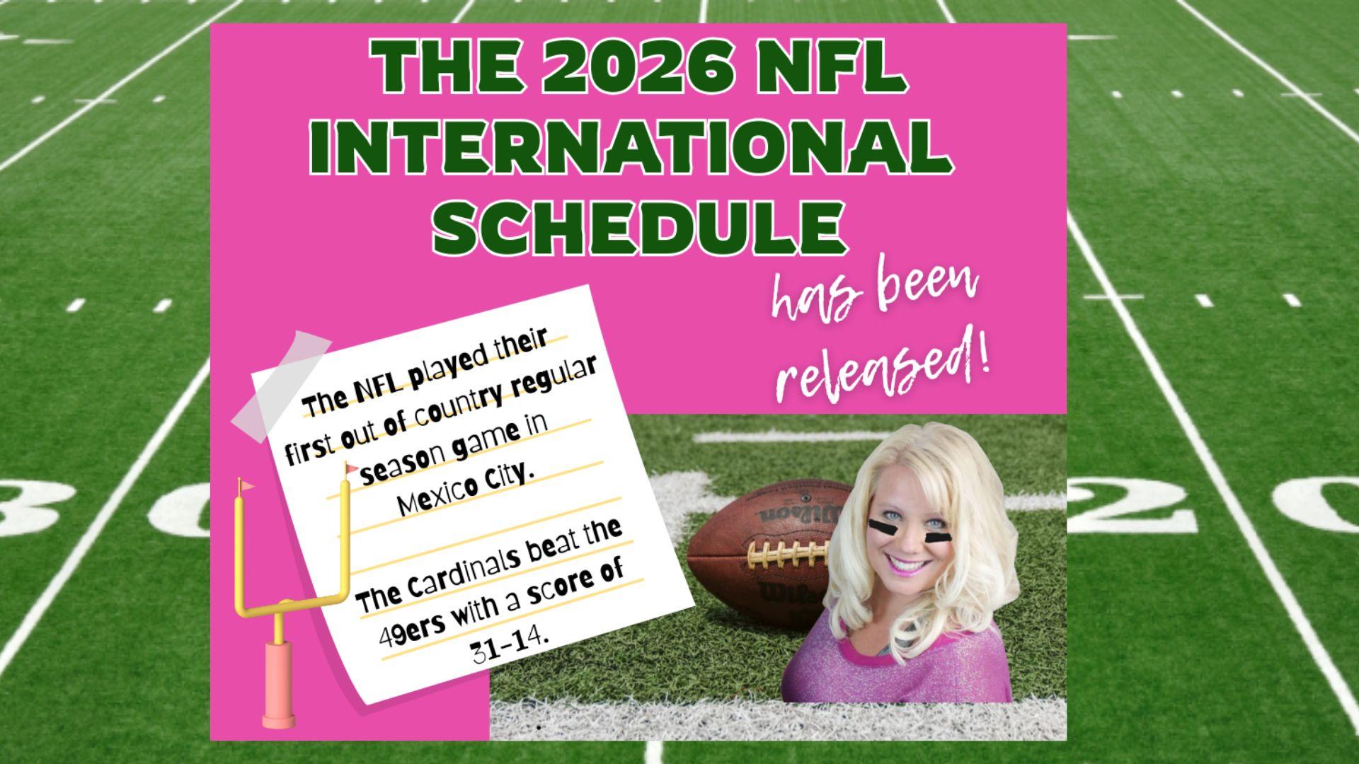 NFL International Games for the 2026 Season