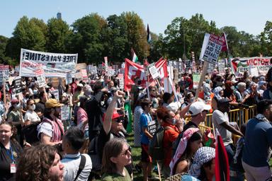 August 19, 2024 – Chicago, Illinois: The rally at Union Park in Chicago before the March on the DNC 2024.