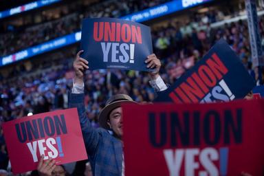 August 19, 2024 – Chicago, Illinois: The crowd filled the United Center the first night of the Democratic National Convention.