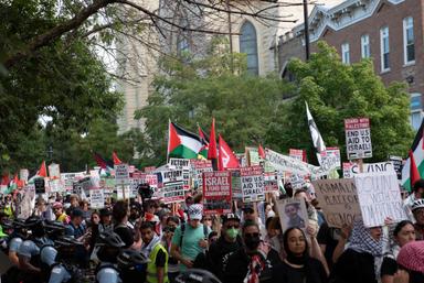 August 19, 2024 – Chicago, Illinois: The March on the DNC 2024.