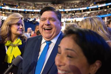 August 20, 2024 – Chicago, Illinois: Illinois Gov. J.B. Pritzker on the second night at the Democratic National Convention.