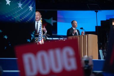 August 20, 2024 – Chicago, Illinois: The second gentleman Doug Emhoff’s remarks on the second night of the Democratic National Convention in Chicago.