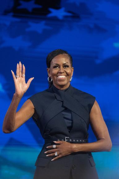 August 20, 2024 – Chicago, Illinois: Former First Lady Michelle Obama’s entrance on the second night of the Democratic National Convention in Chicago.