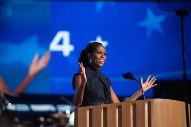 August 20, 2024 – Chicago, Illinois: Former First Lady Michelle Obama’s remarks on the second night of the Democratic National Convention in Chicago.