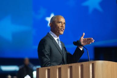 August 20, 2024 – Chicago, Illinois: Former President Barack Obama’s remarks on the second night of the Democratic National Convention in Chicago