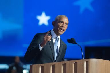 August 20, 2024 – Chicago, Illinois: Former President Barack Obama’s remarks on the second night of the Democratic National Convention in Chicago