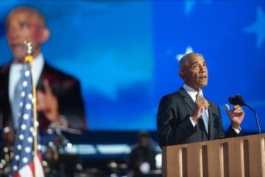 August 20, 2024 – Chicago, Illinois: Former President Barack Obama’s remarks on the second night of the Democratic National Convention in Chicago