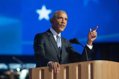August 20, 2024 – Chicago, Illinois: Former President Barack Obama’s remarks on the second night of the Democratic National Convention in Chicago