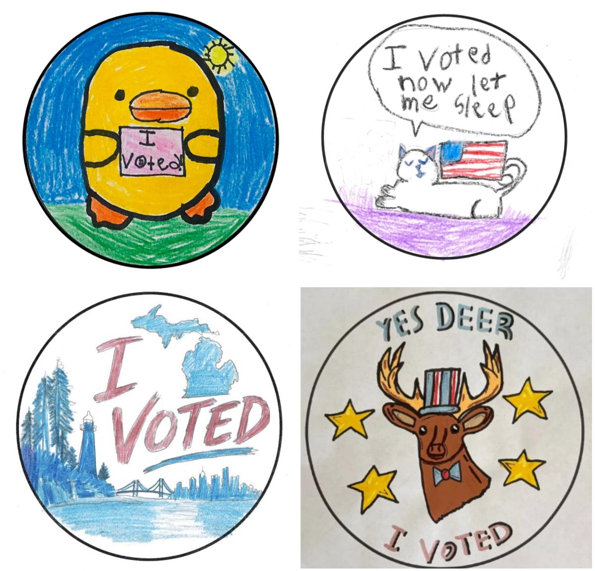 Public voting begins for Michigan’s ‘I voted’ sticker design contest
