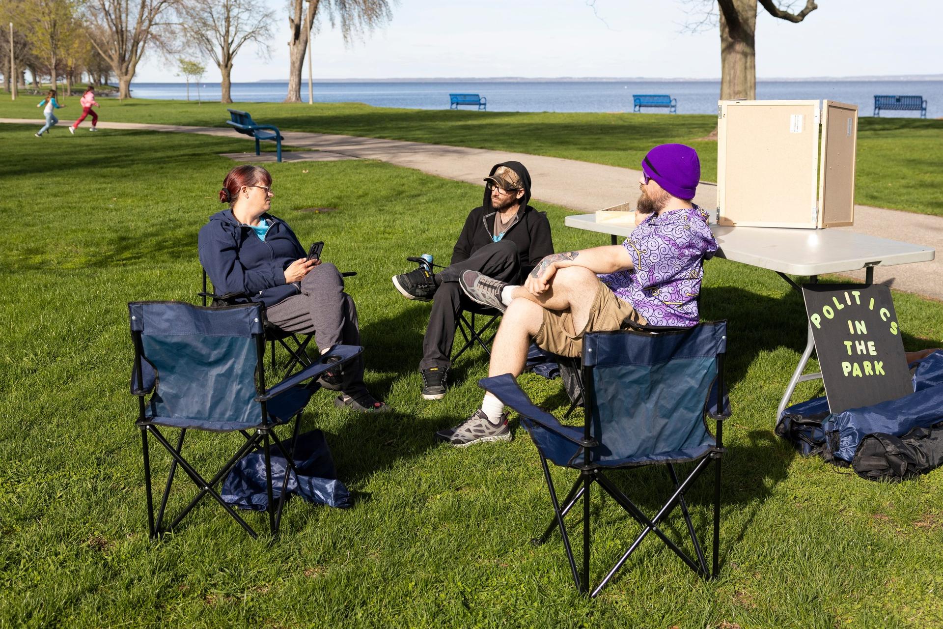 These Oshkosh residents want you to log off and talk politics — in real life