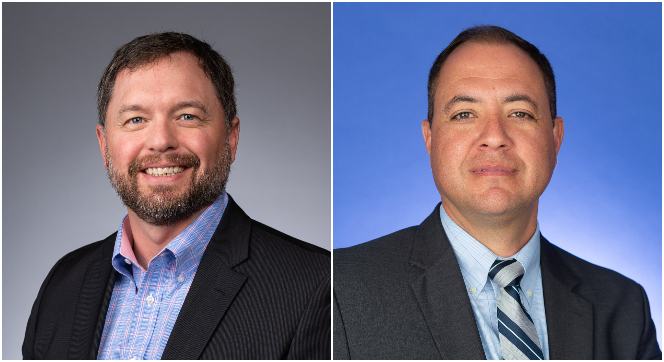 Side-by-side images of the headshots of two men