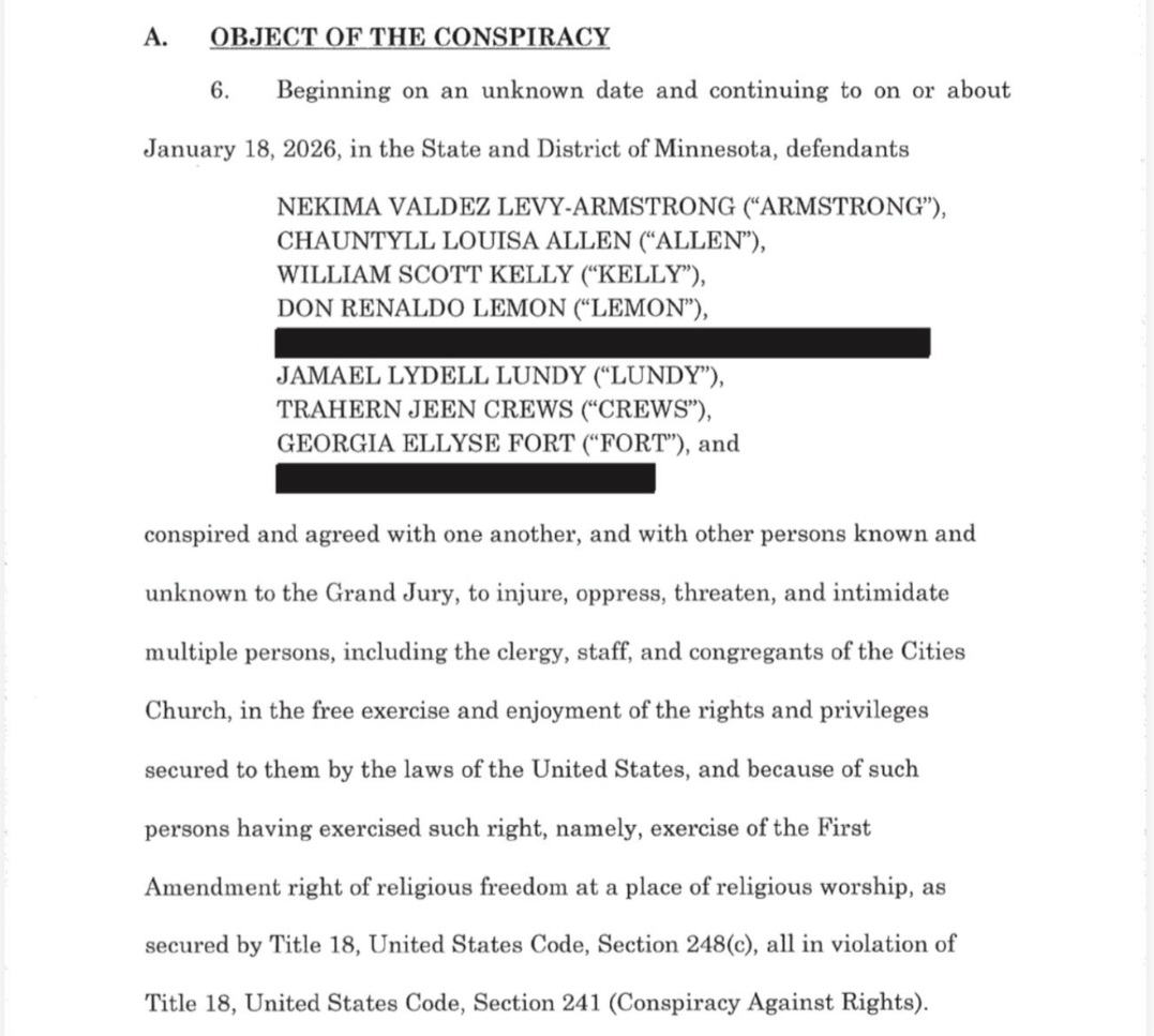 DOJ Indictment of Lemon, others