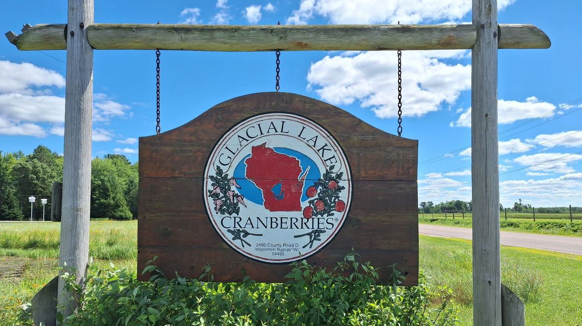 Glacial Lake Cranberries Sign