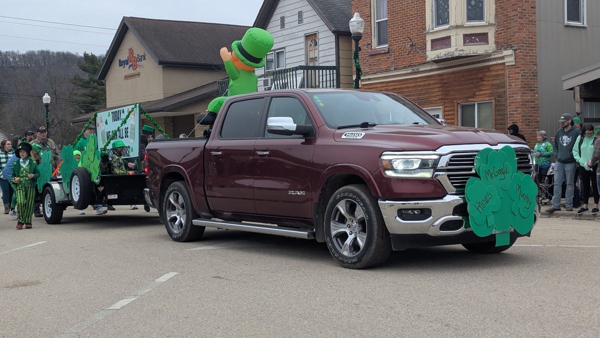 A float from the Avoca St. Patrick's Day Parade 2025.