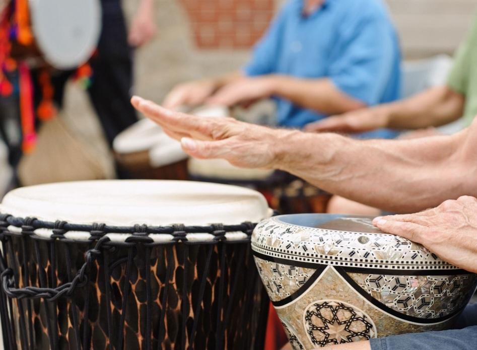 web drum circle make music