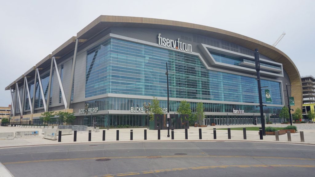 The Fiserv Forum in Milwaukee