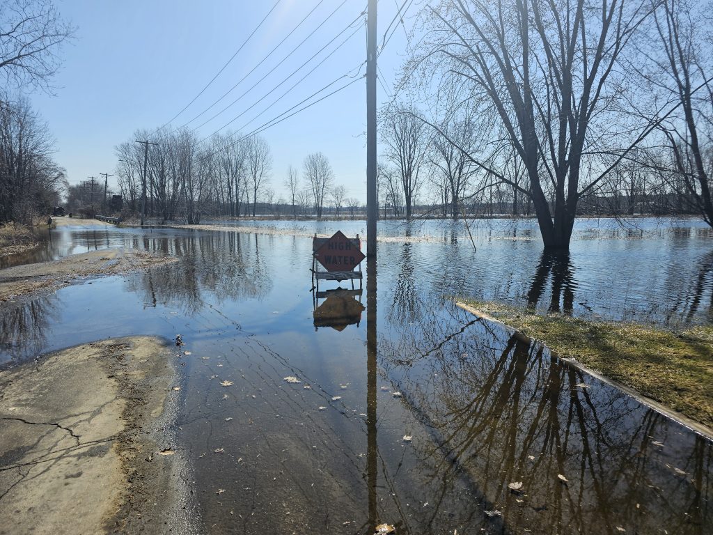 Shiocton, Wisconsin spring flooding 2023.