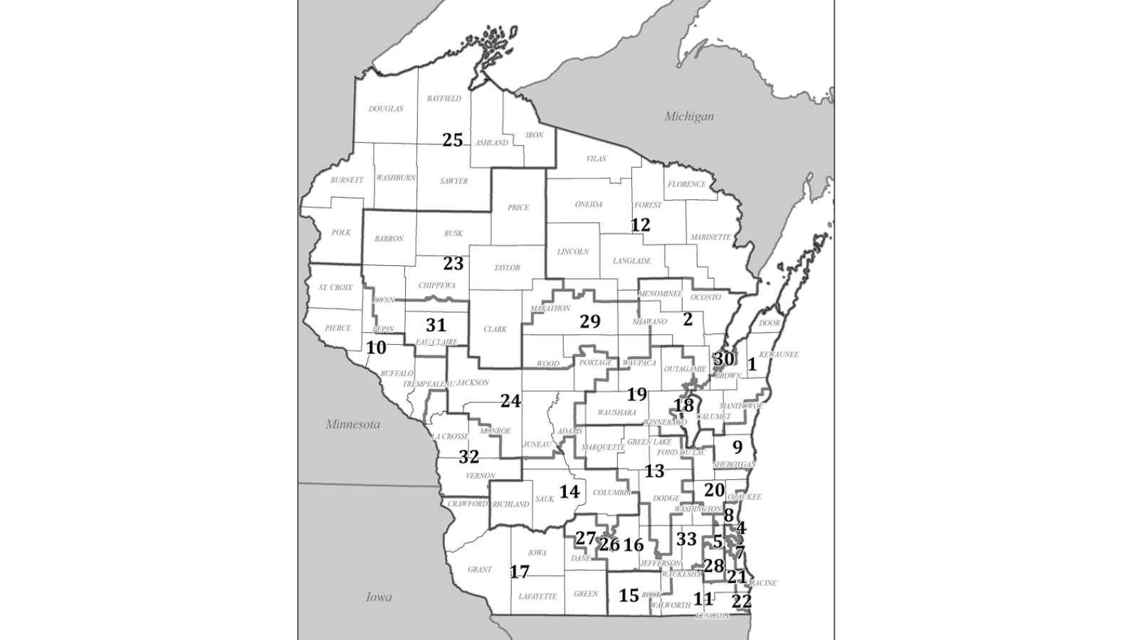 WI Senate Districts 2024 