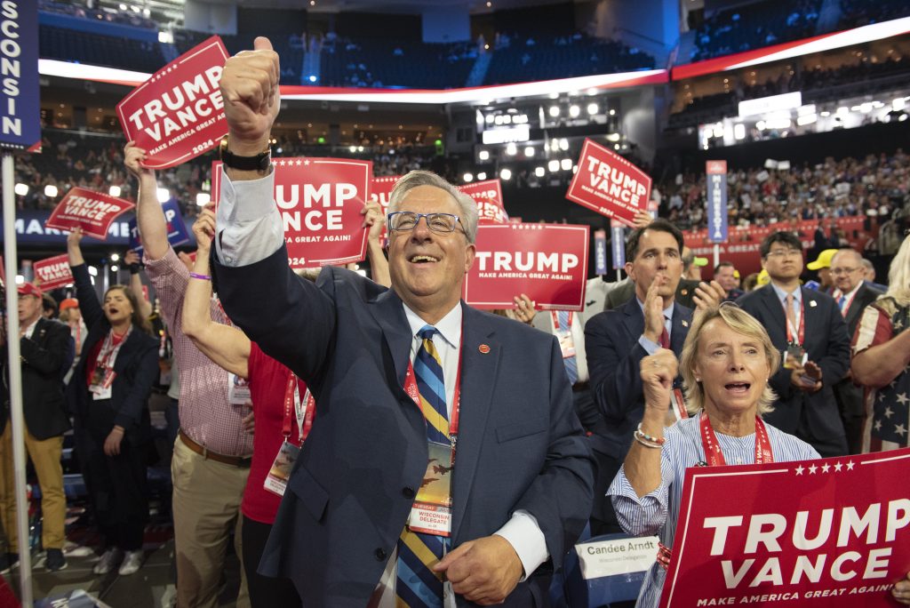 July 16, 2024 – Milwaukee, Wisconsin: Brian Schimming, Chairman of the Republican Party of Wisconsin at the 2024 Republican National Convention.