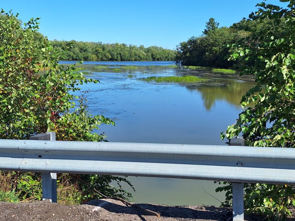 Lynn Creek where it empties into the Wisconsin River