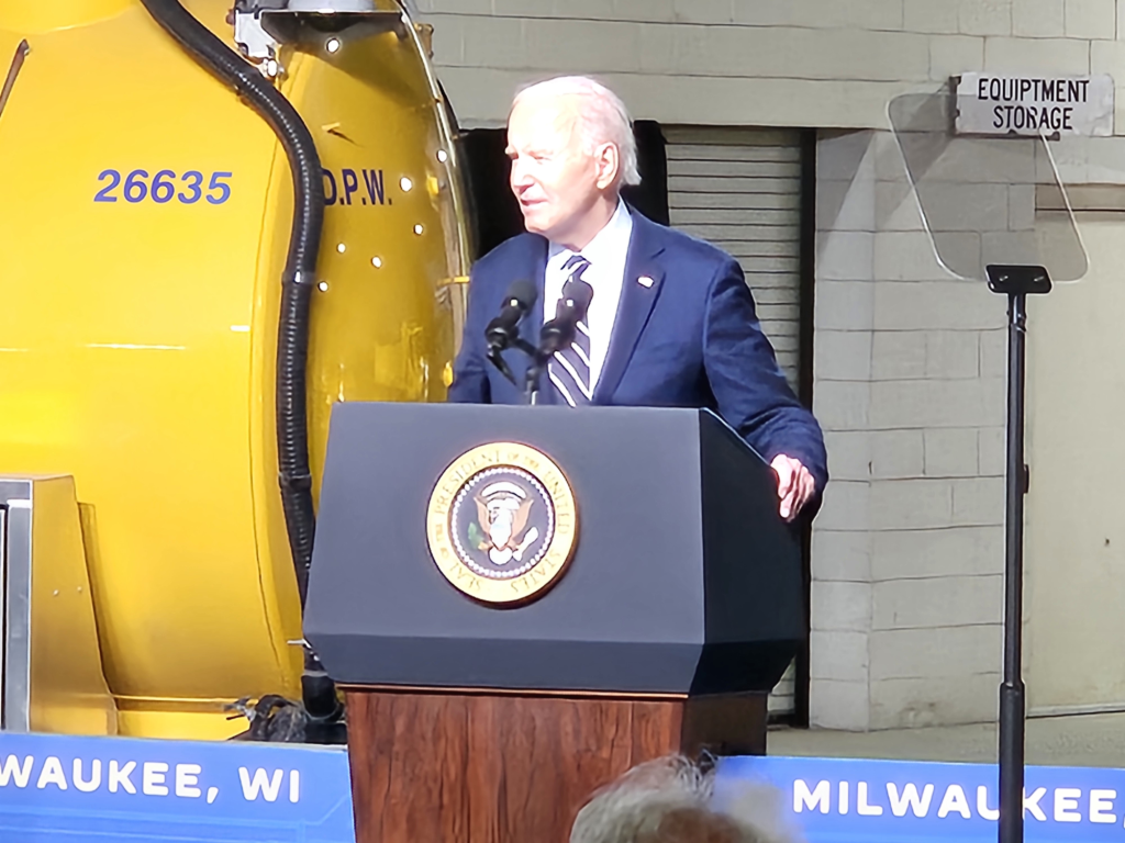 President Joe Biden in Milwaukee