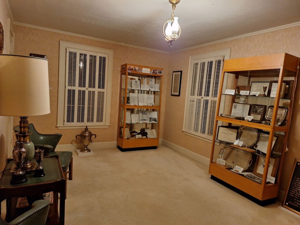 Family history room displays at Alexander House