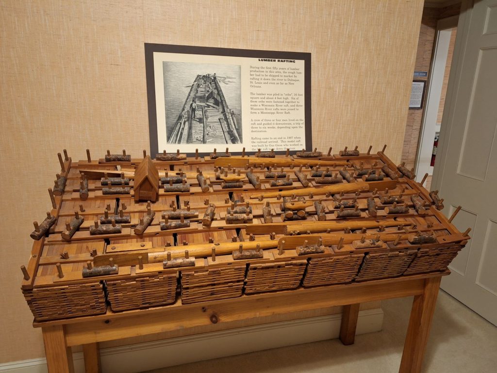 Lumber rafting display