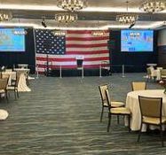 A peek into the Edgewater Ballroom in Madison as Republican Senate Candidate Eric Hovde's campaign party is just getting started.
A small group of volunteers off to the side.
The polls have been closed for one hour.