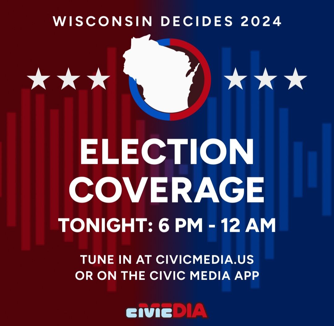 Don't forget -- you can listen across the Civic Media radio network or the app.
But, just because we are radio, doesn't mean you can't watch us "on TV!" We have video of all of it on our website, and we are LIVE (along with YouTube, social media --) JOIN US!