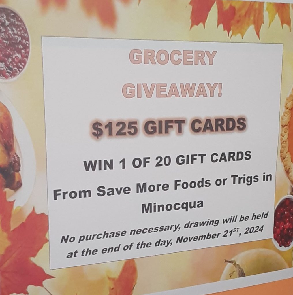 Details about the grocery gift card giveaway hosted by Marthaler Chevrolet.