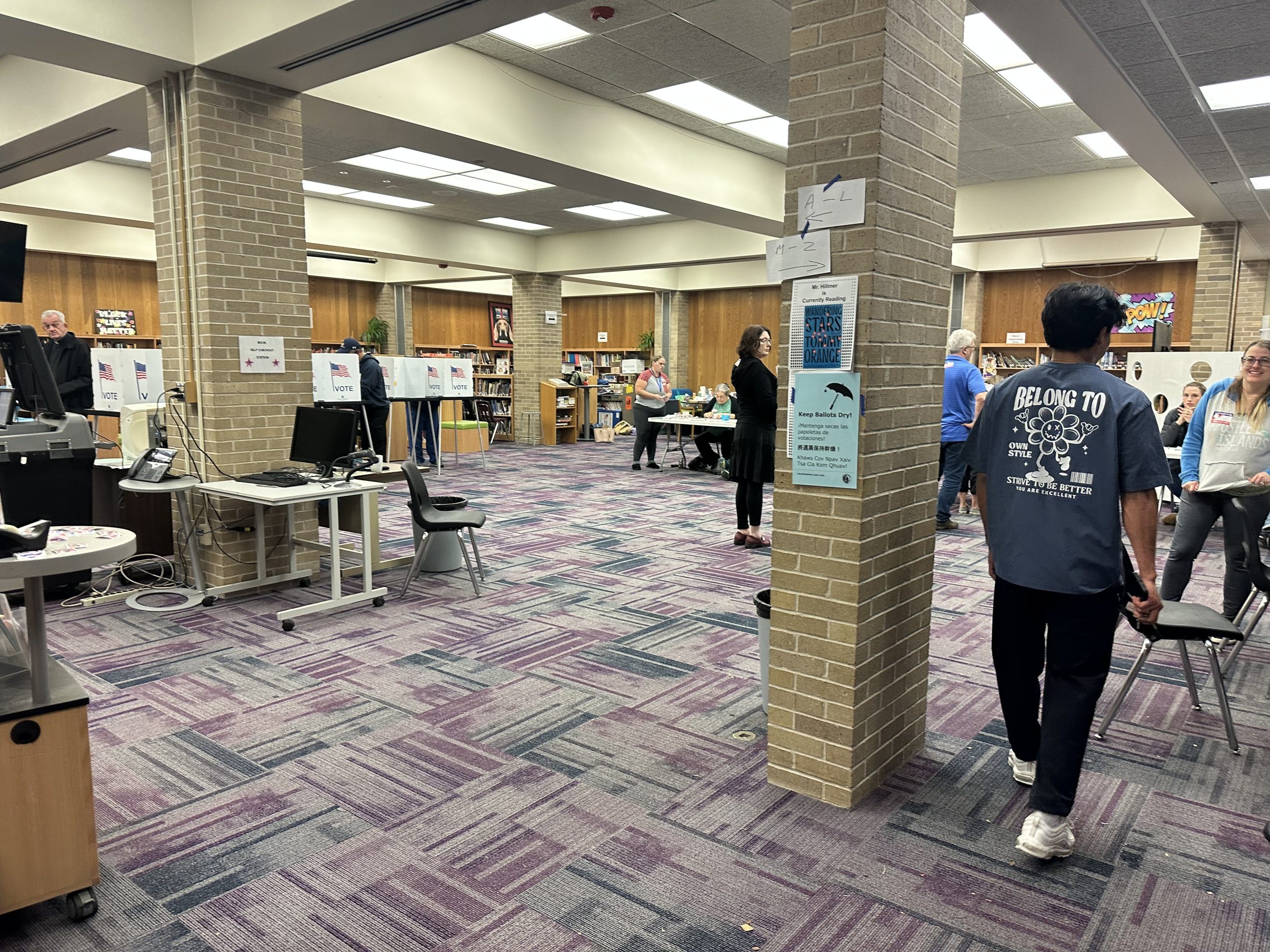 Poll workers at Toki Middle School on Madison’s west side say they’ve been busy all day.