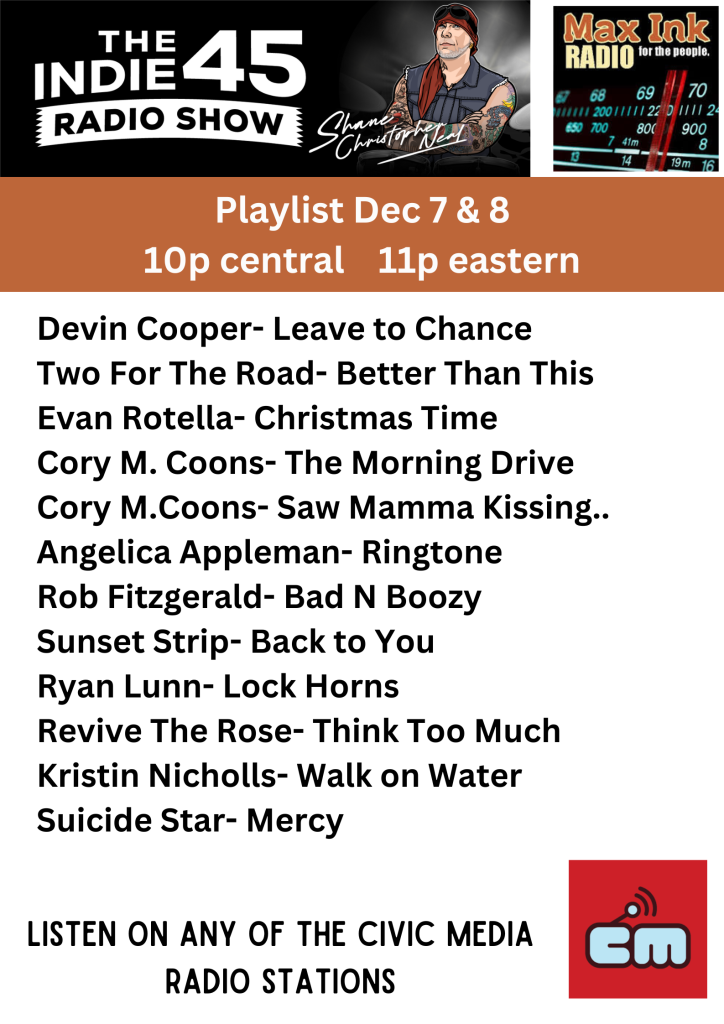 Indie 45 playlist for Dec. 8 2024