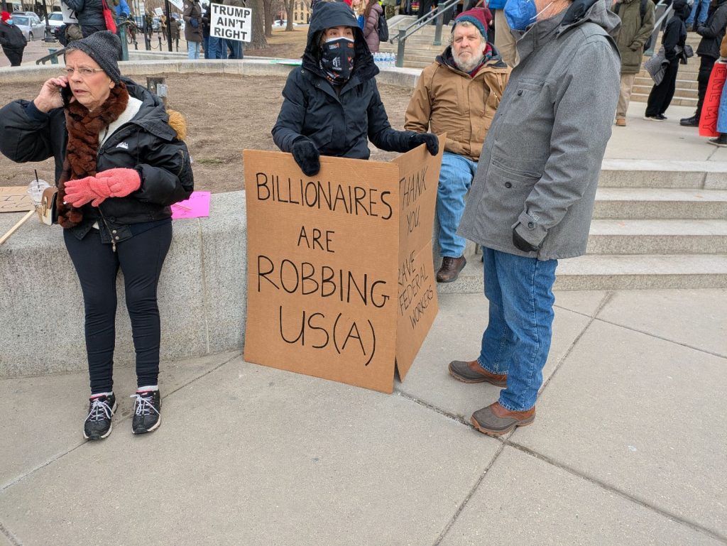 Protest at state Capitol in Madison.