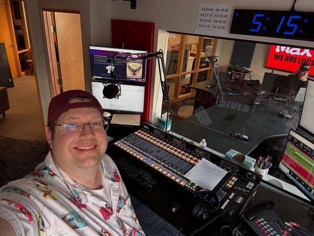 Rob Roberts in the WMDX control room on State Street in Madison