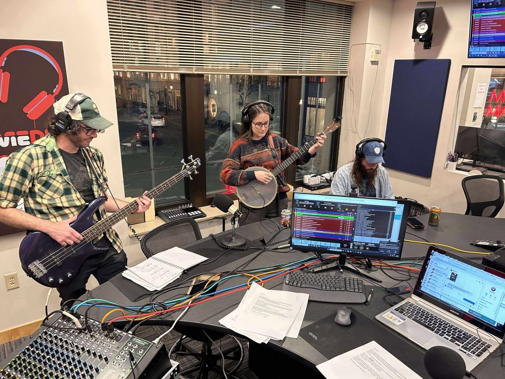 Thad Logan, Molly Jayson, and James Strelow of the Spine Stealers