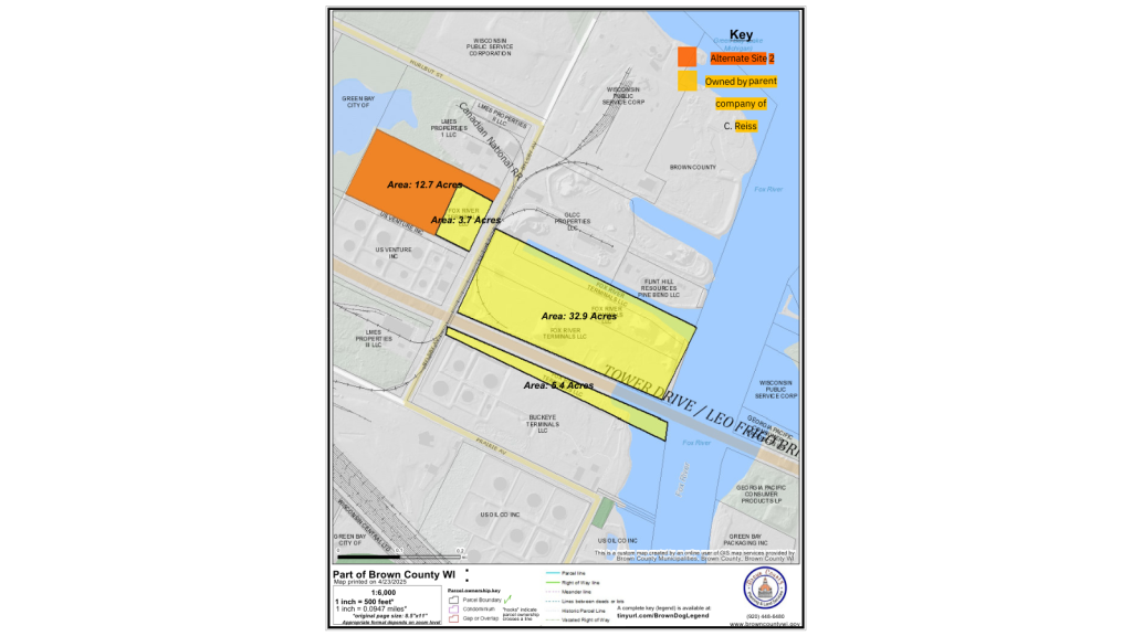 Alternate site for Coal Piles in downtown Green Bay.
