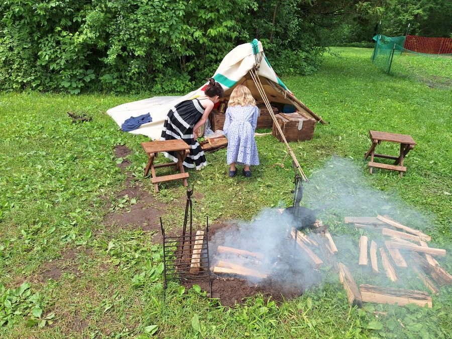 Traveler's tent peek