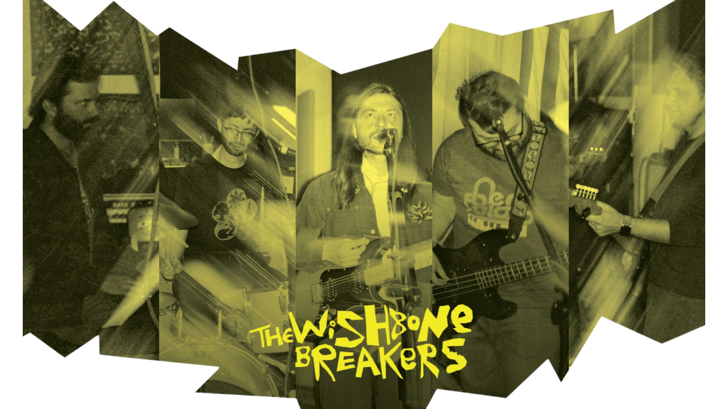 Logo design featuring band members of The Wishbone Breakers