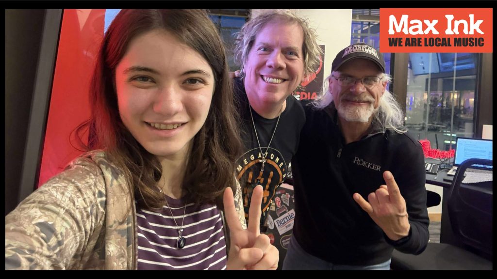 Jane, Paul Schluter, Rökker above State Street at the WMDX studio