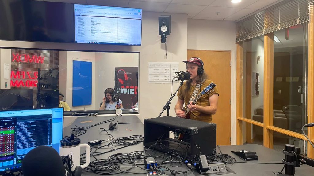 Jane Lowy in the control room and Horace Greene's Tony on his classic Gretch guitar
