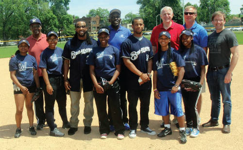 Tom-Barrett-Chris-Abele-Brewers-Community Foundation-dedicated-baseball-diamond-Sherman-Park-Rickie-Weeks-Khris-Davis-Larry-Hisle-Cecelia-Gore