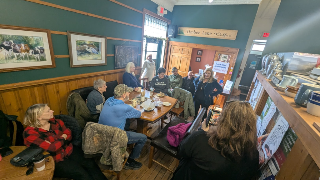 Lisa White campaign stop February 2, 2026.