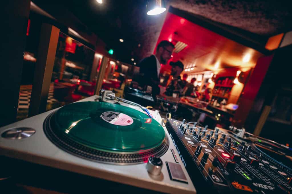The turntable is as much a design feature as the rest of this ‘60s-inspired Madison bar that hosts visiting DJs who spin vinyl. (Lola’s Hifi Restaurant and Cocktail Lounge)